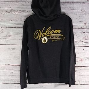 Volcom Gray Unisex Hoodie Sz S